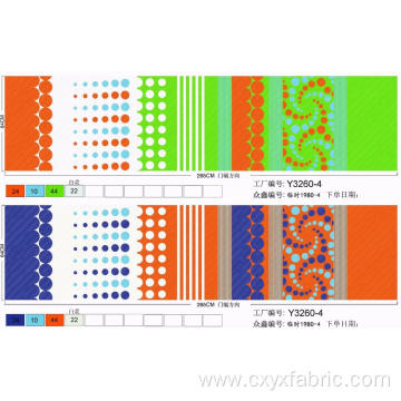 polyester circle pigment  printed fabric